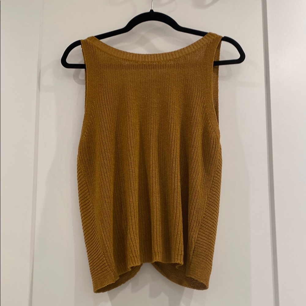 Mustard Knit Sleeveless Top